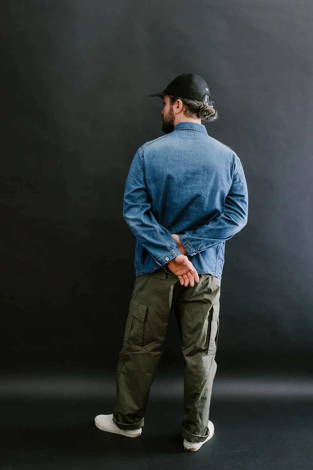 03-V5260RIP-76 - 6-Pocket Cargo Trousers - Vintage Fit - Olive