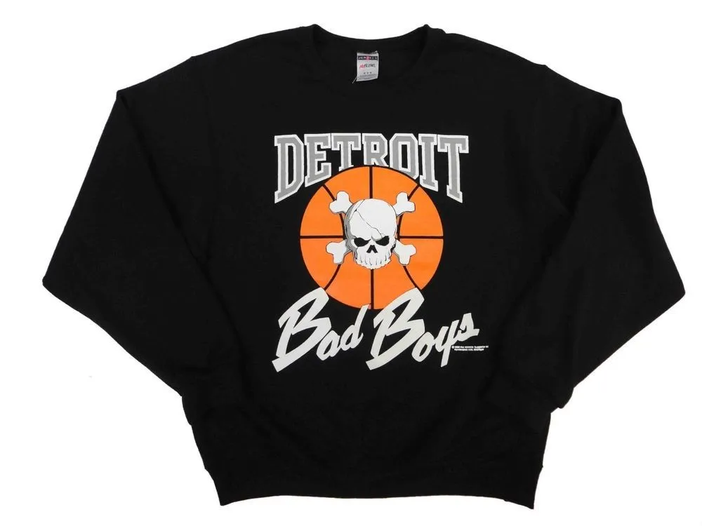 Authentic Detroit Bad Boys Crewneck Sweatshirt  Black