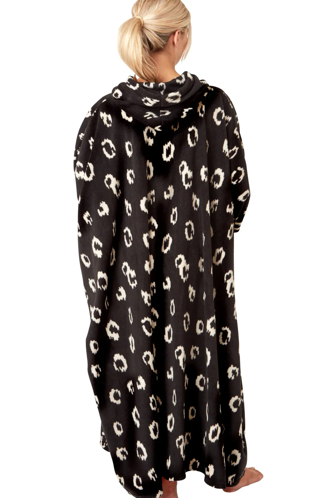 Black Oversized Hooded Poncho