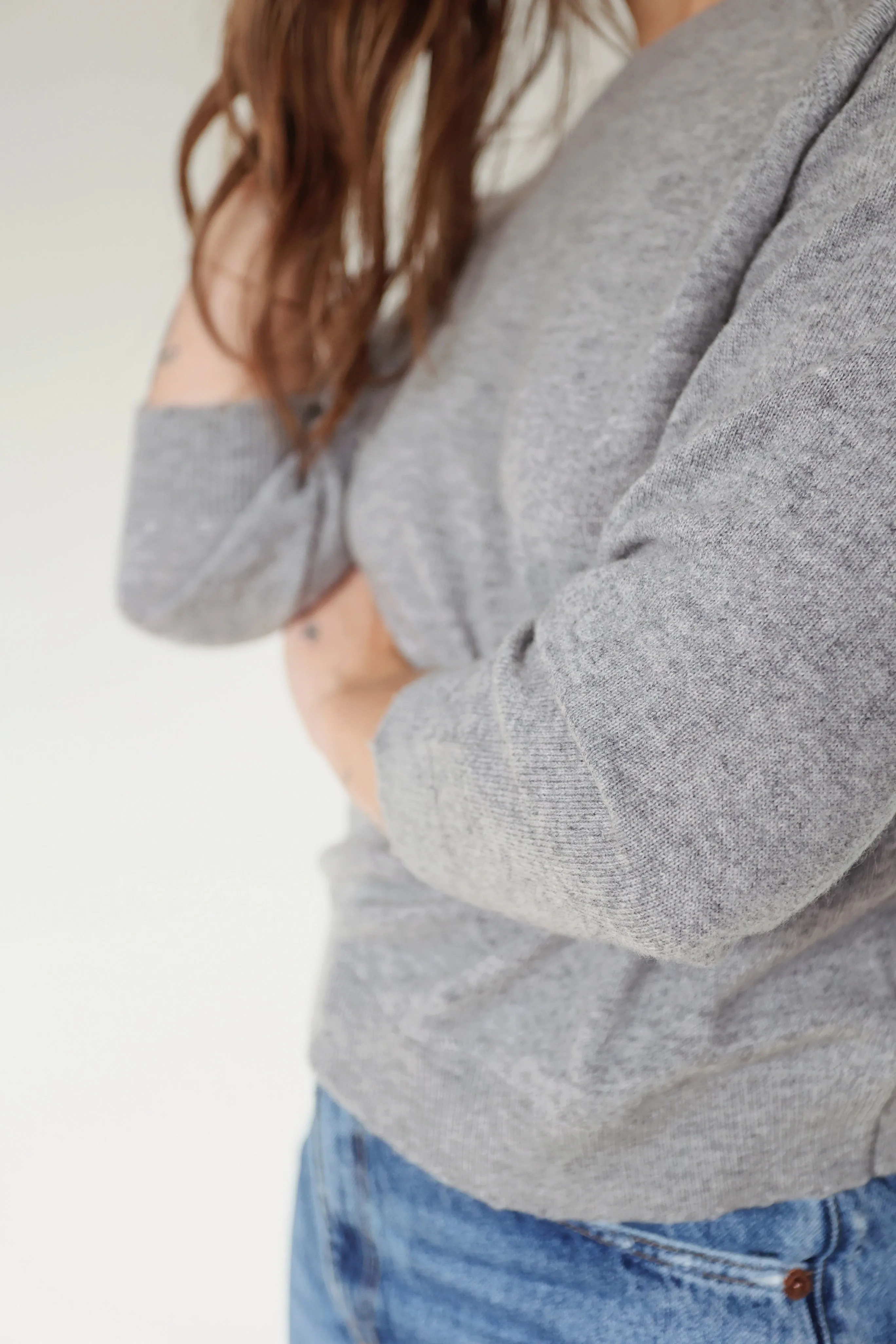 Brazeau Tricot Cashmere Sweatshirt Flower