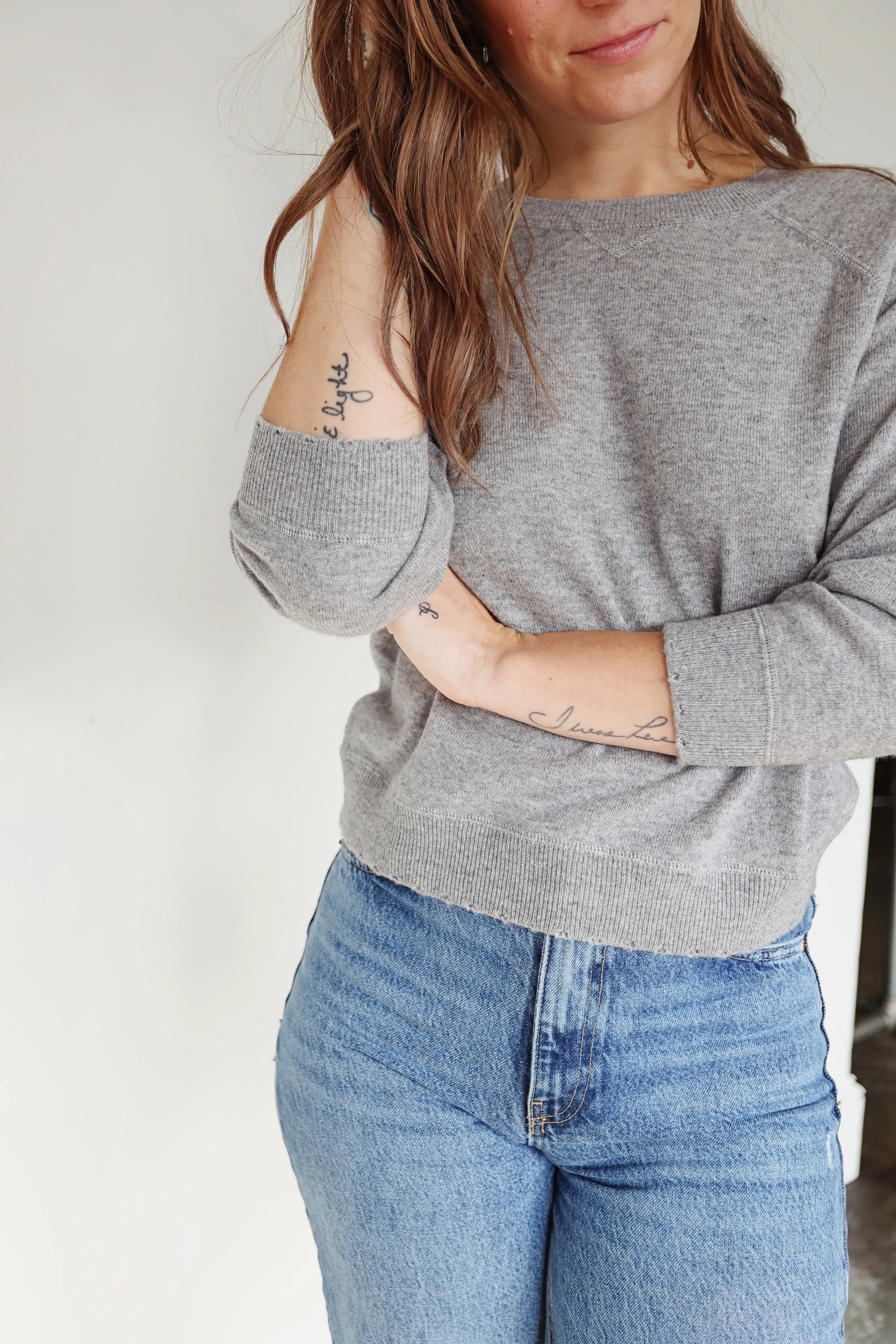 Brazeau Tricot Cashmere Sweatshirt Flower