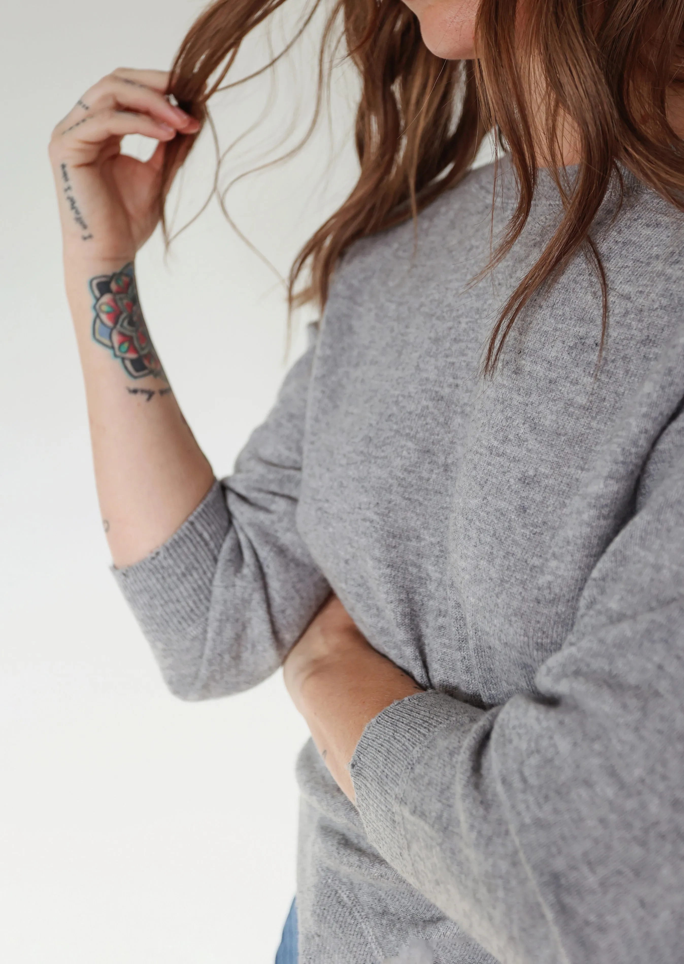 Brazeau Tricot Cashmere Sweatshirt Flower
