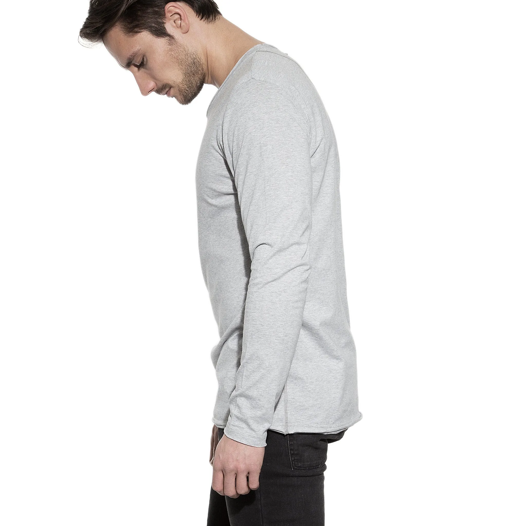 Bread & Boxers Relaxed Men's Underwear Long Sleeve | GREY