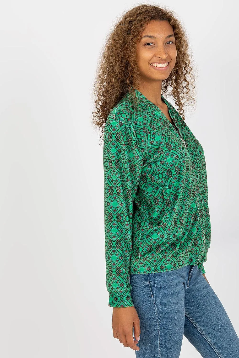 Chic Parisian Zip-Up Sweatshirt with Functional Pockets