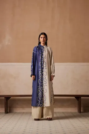 Chloe Dress-Indigo-Ivory Spiral