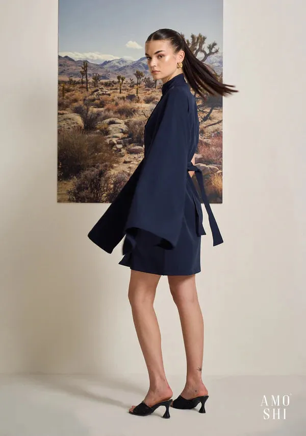 Classic Women's Cape Work Mini Dress