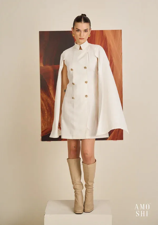 Classic Women's Cape Work Mini Dress