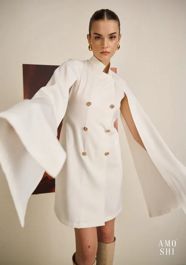 Classic Women's Cape Work Mini Dress