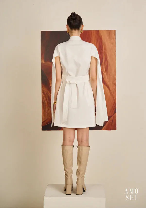Classic Women's Cape Work Mini Dress