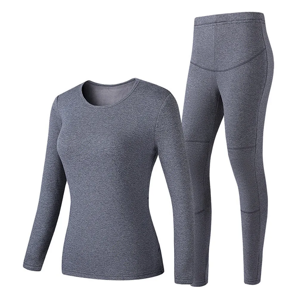 Electric Heated Underclothes Set for Men & Women Shirt   Trousers Velvet Lined Thermal Winter Clothing
