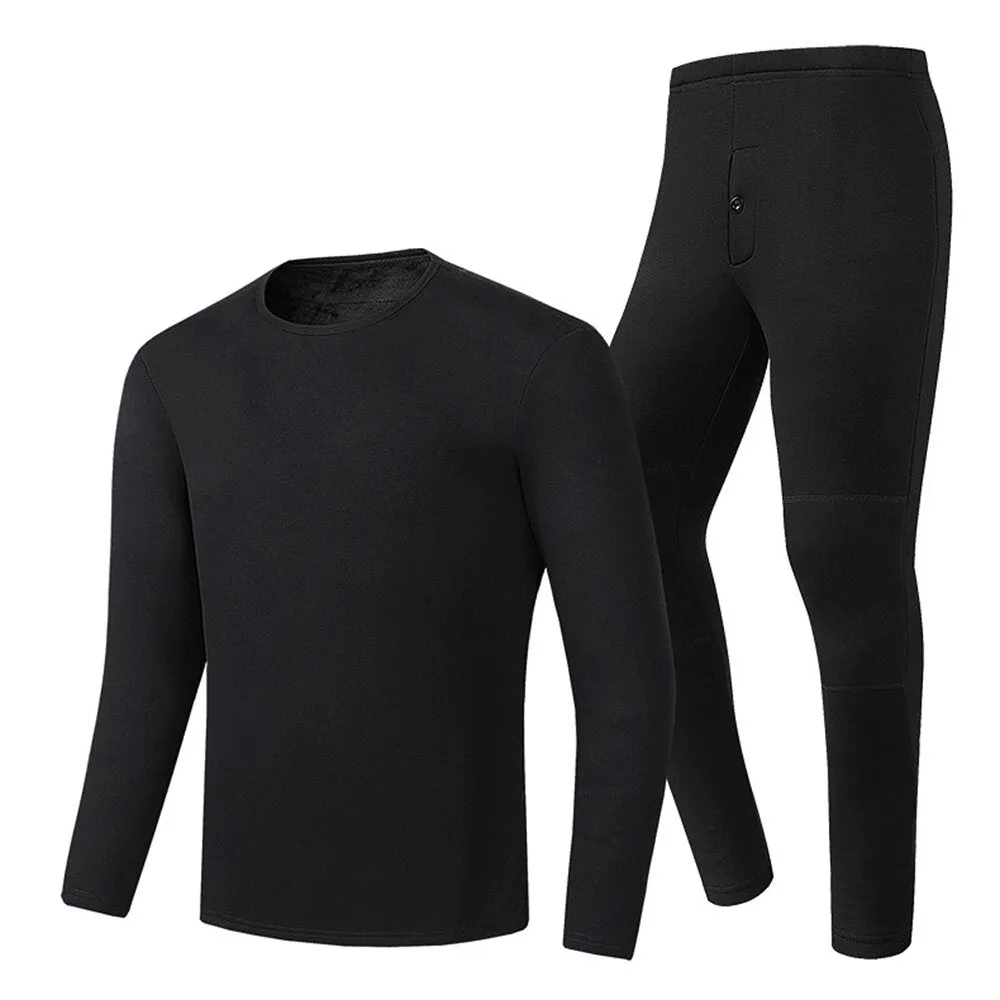 Electric Heated Underclothes Set for Men & Women Shirt   Trousers Velvet Lined Thermal Winter Clothing