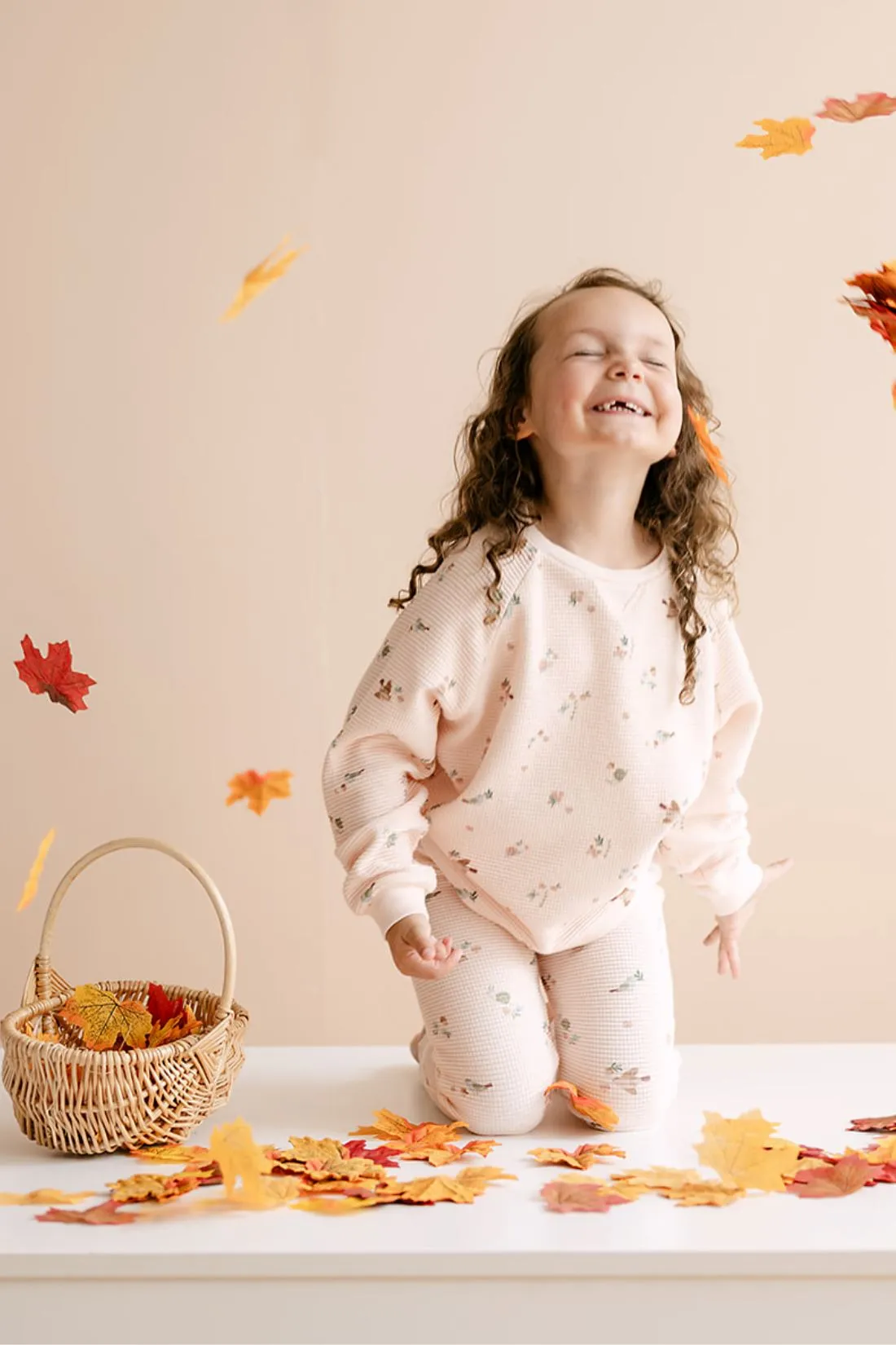 Organic Cotton Waffle Long Sleeve Tee | Birds