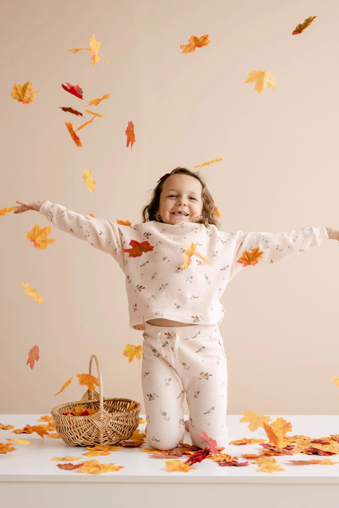 Organic Cotton Waffle Long Sleeve Tee | Birds