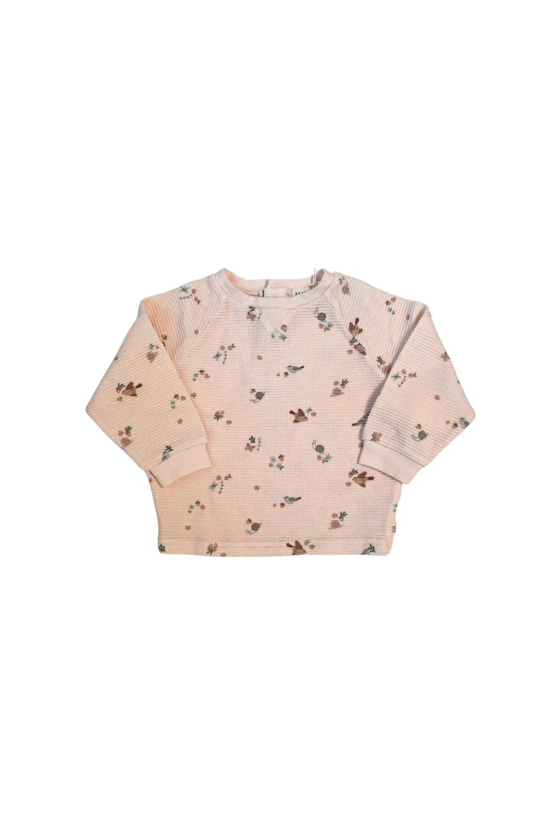 Organic Cotton Waffle Long Sleeve Tee | Birds